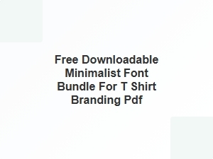 Minimalist T-Shirt Branding Font Bundle Pdf